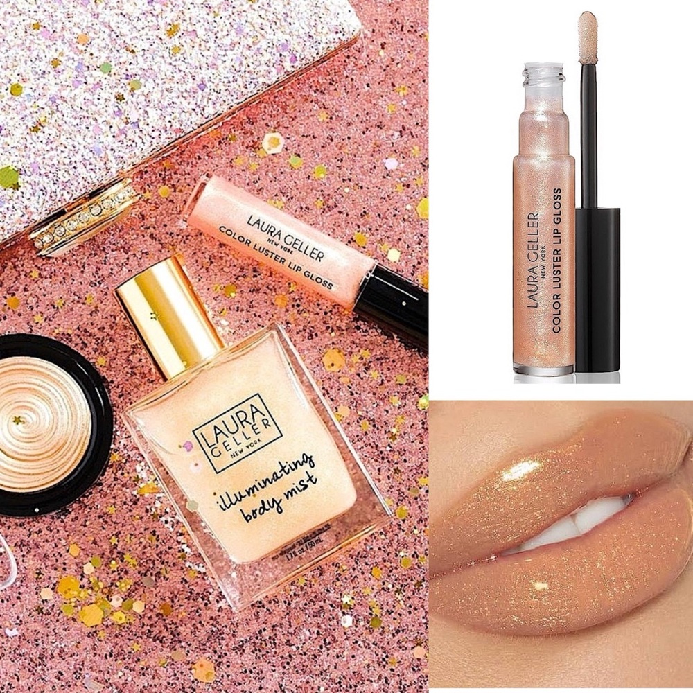 🆕💋LAURA GELLAR: GILDED HONEY Lip Gloss Hi-Def Top Coat